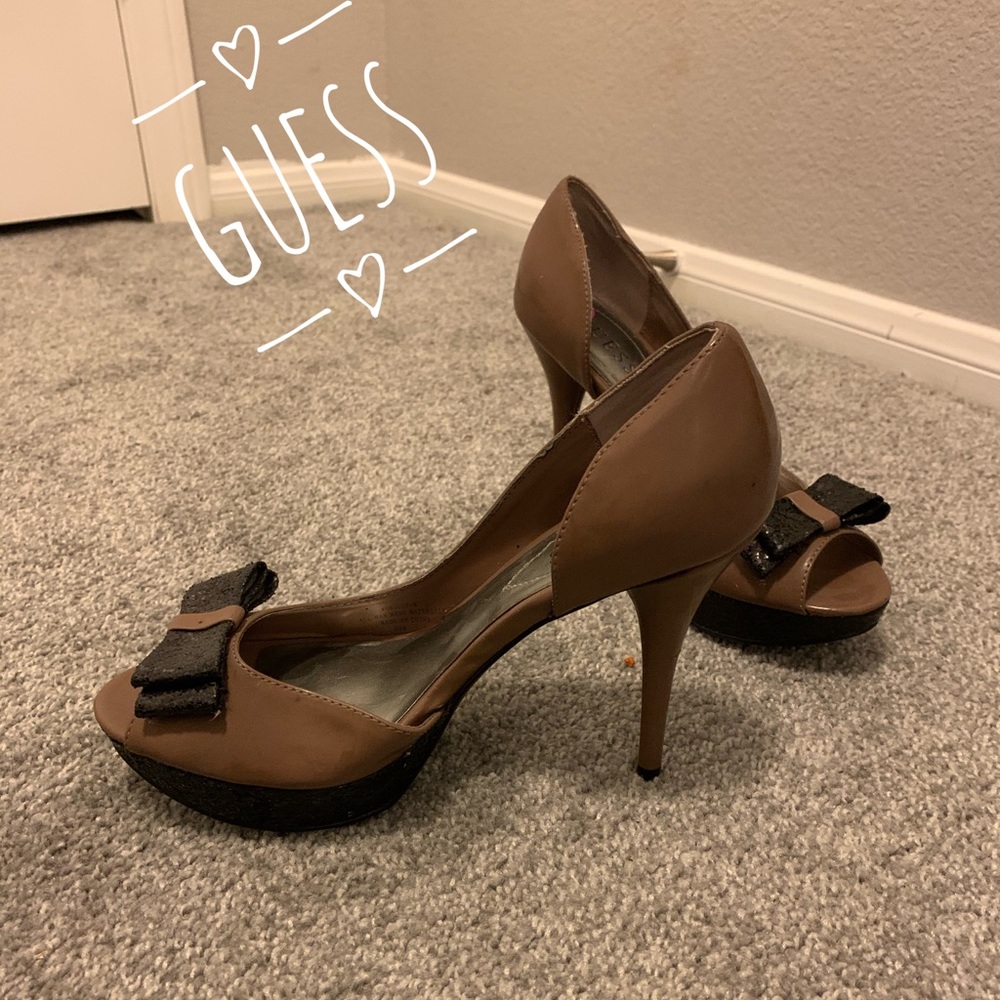 Guess Glitter Bow High Heels